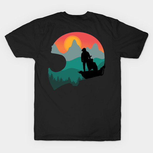 Riding into the Sunset: A Motorbike Adventure in Silhouette Art by Artthree Studio